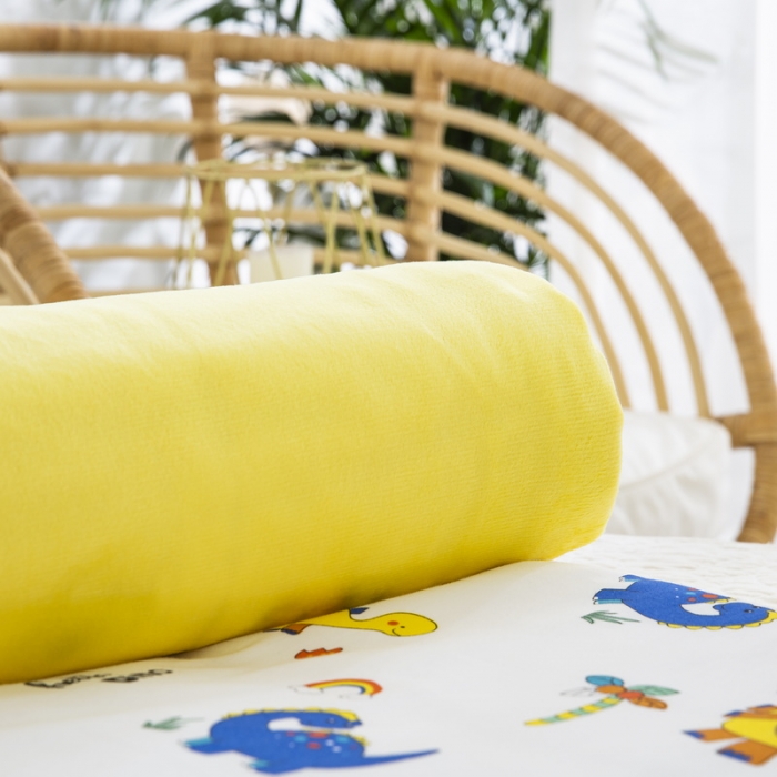 91家纺网 家纺一手货源 找家纺 乐秀 2024新款幼儿园双面四季款儿童床垫套+床垫芯彩虹恐龙