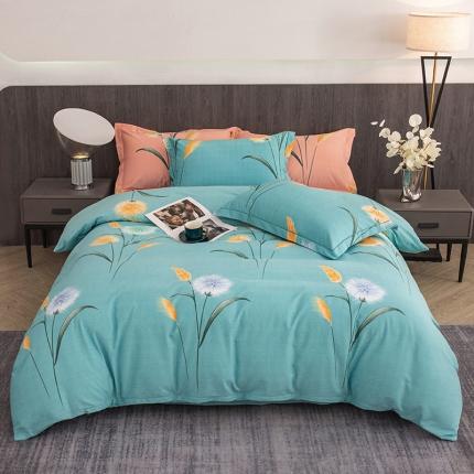 91家纺网 家纺一手货源 找家纺 （总1）喜四方 2024新款全棉磨毛全棉印花四件套