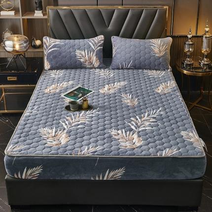 91家纺网 家纺一手货源 找家纺 （总）蕾诺家纺 2023新款牛奶绒夹棉床笠