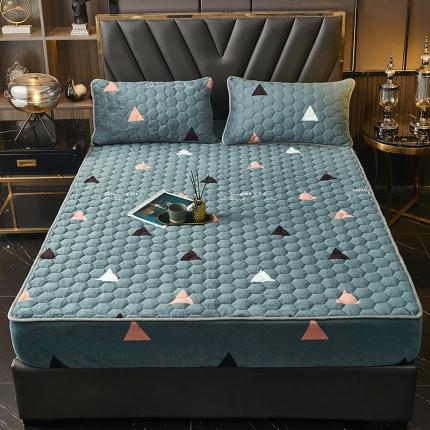 91家纺网 家纺一手货源 找家纺 （总）蕾诺家纺 2023新款牛奶绒夹棉床笠