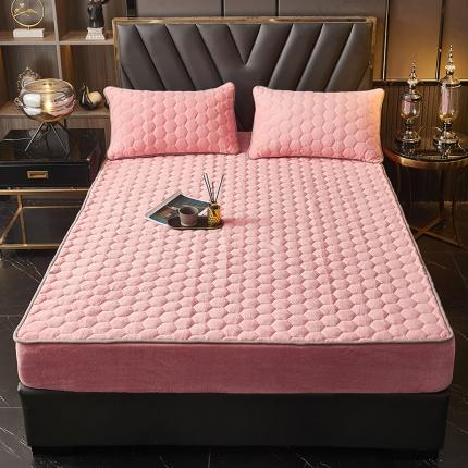 91家纺网 家纺一手货源 找家纺 （总）蕾诺家纺 2023新款牛奶绒夹棉床笠