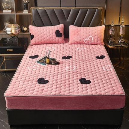 91家纺网 家纺一手货源 找家纺 （总）蕾诺家纺 2023新款牛奶绒夹棉床笠