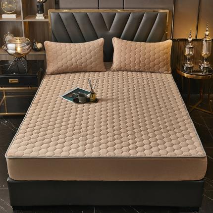 91家纺网 家纺一手货源 找家纺 （总）蕾诺家纺 2023新款牛奶绒夹棉床笠