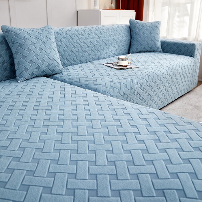 91家纺网 家纺一手货源 找家纺 （总）逐日沙发套 2023新款提花绒贵妃沙发套