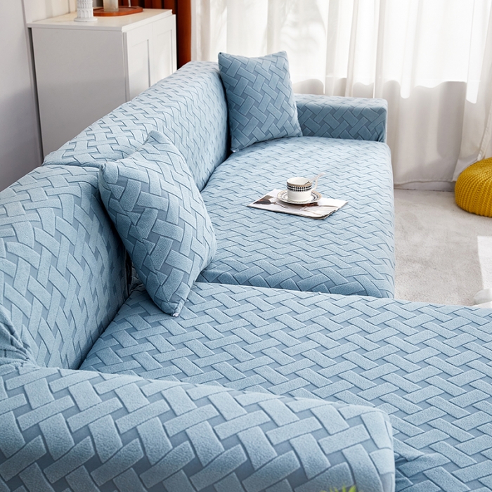 91家纺网 家纺一手货源 找家纺 （总）逐日沙发套 2023新款提花绒贵妃沙发套