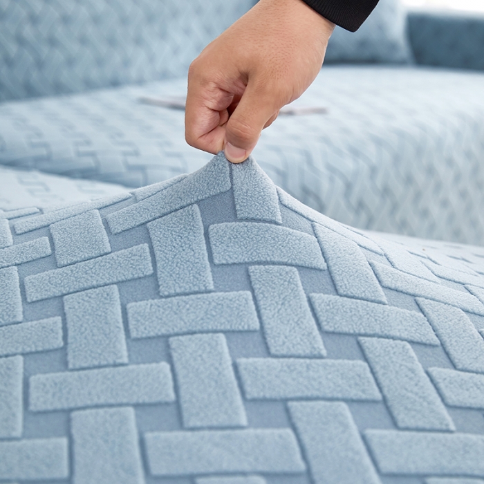 91家纺网 家纺一手货源 找家纺 （总）逐日沙发套 2023新款提花绒贵妃沙发套