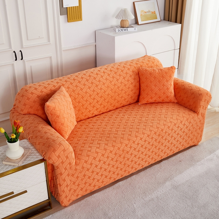 91家纺网 家纺一手货源 找家纺 （总）逐日沙发套 2023新款提花绒直排沙发套织艺