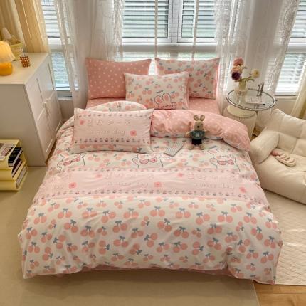 91家纺网 家纺一手货源 找家纺 （总）晨希2023年新款全棉卡通印花简约款多规格四件套 