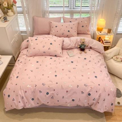 91家纺网 家纺一手货源 找家纺 （总）晨希2023年新款全棉卡通印花简约款多规格四件套 