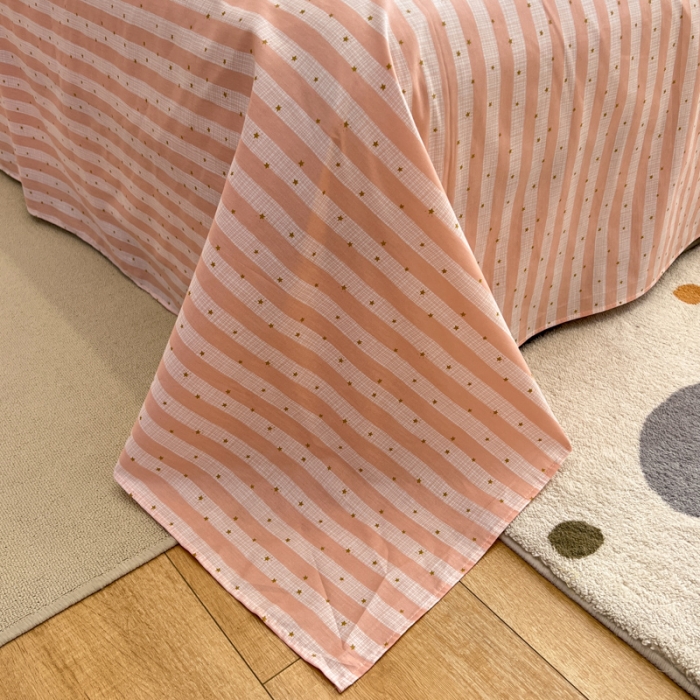 91家纺网 家纺一手货源 找家纺 晨希2023年新款全棉卡通印花简约款多规格四件套  彩虹猴