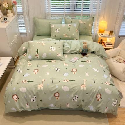 晨希2023年新款全棉卡通印花简约款多规格四件套  嘉年华