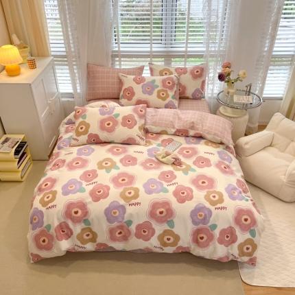 91家纺网 家纺一手货源 找家纺 （总）晨希2023年新款全棉花卉印花简约款多规格四件套