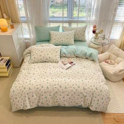 晨希2023年新款全棉花卉印花简约款多规格四件套 菲颂