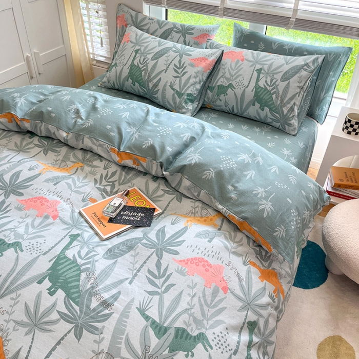 91家纺网 家纺一手货源 找家纺 晨希2023年新款全棉花卉印花简约款多规格四件套 梦龙