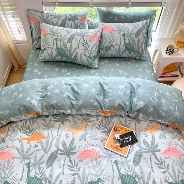 91家纺网 家纺一手货源 找家纺 晨希2023年新款全棉花卉印花简约款多规格四件套 梦龙