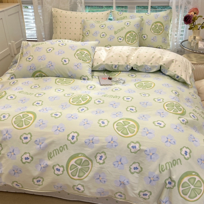 91家纺网 家纺一手货源 找家纺 （总）晨希2023年新款全棉花卉印花简约款多规格四件套