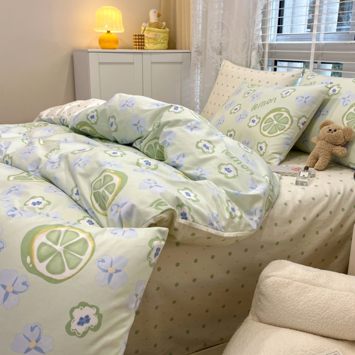 91家纺网 家纺一手货源 找家纺 （总）晨希2023年新款全棉花卉印花简约款多规格四件套