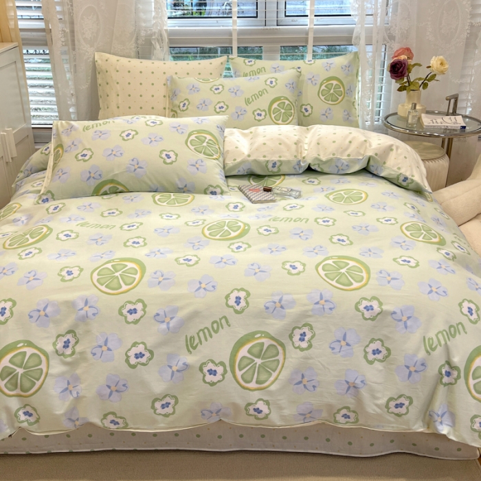 91家纺网 家纺一手货源 找家纺 （总）晨希2023年新款全棉花卉印花简约款多规格四件套