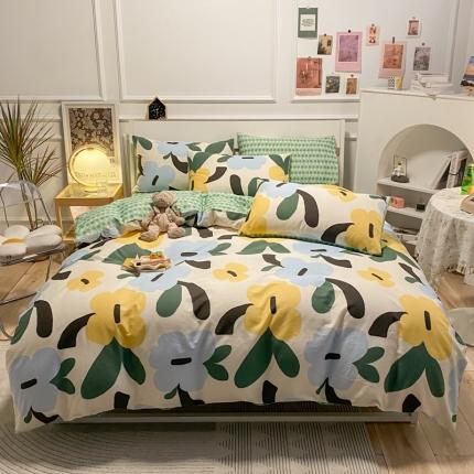 91家纺网 家纺一手货源 找家纺 晨希2023年新款全棉花卉印花简约款多规格四件套沐然