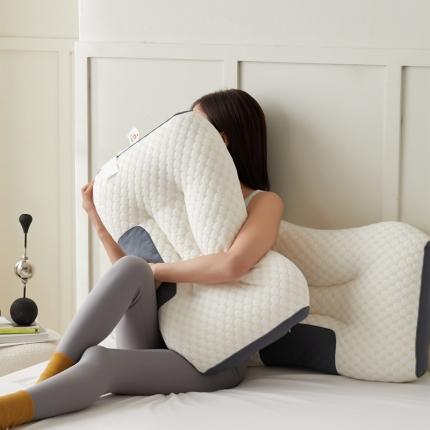 （总）新品3D针织棉按摩枕头枕芯家用护颈椎助睡眠枕芯学生宿舍低枕