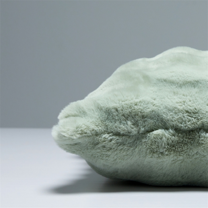 91家纺网 家纺一手货源 找家纺 缔缦2022新款皮草绒抱枕（50*50cm含芯） 水绿色