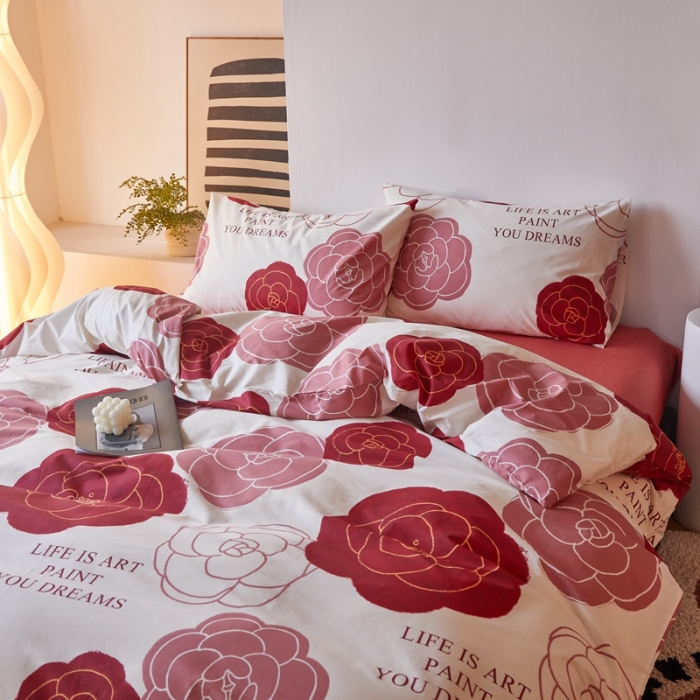 91家纺网 家纺一手货源 找家纺 怡家居 2022新款直播供货全棉印花四件套-第九批 国色