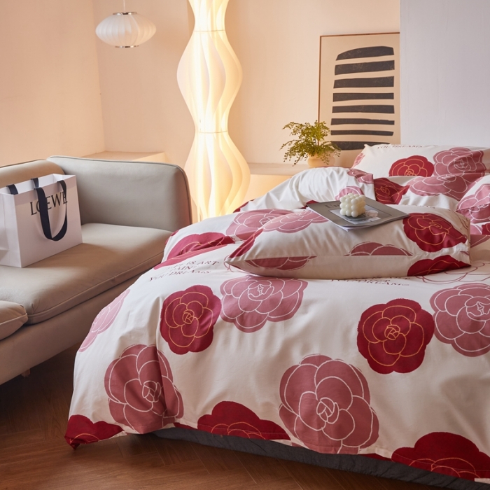 91家纺网 家纺一手货源 找家纺 怡家居 2022新款直播供货全棉印花四件套-第九批 国色