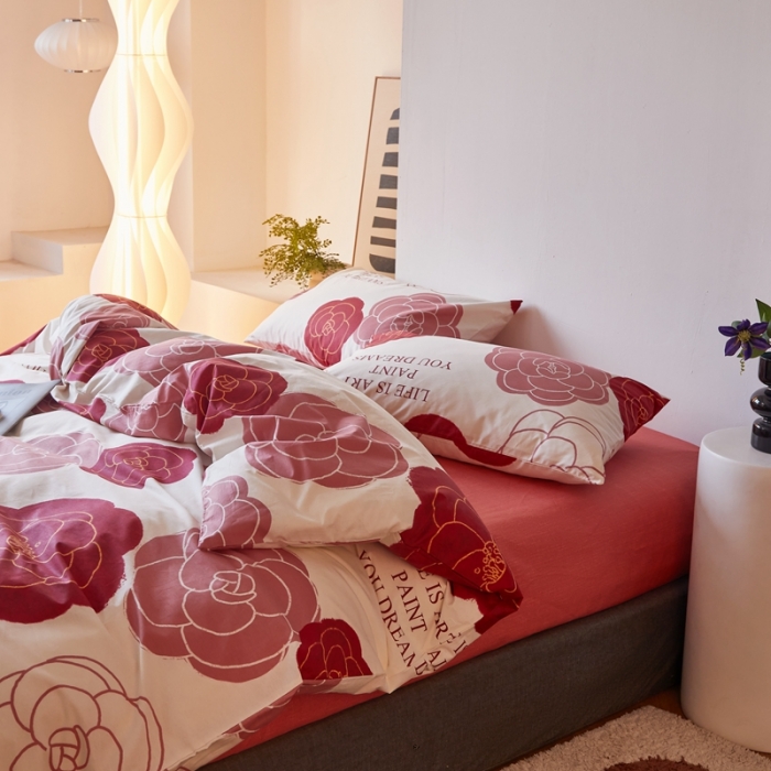 91家纺网 家纺一手货源 找家纺 怡家居 2022新款直播供货全棉印花四件套-第九批 国色