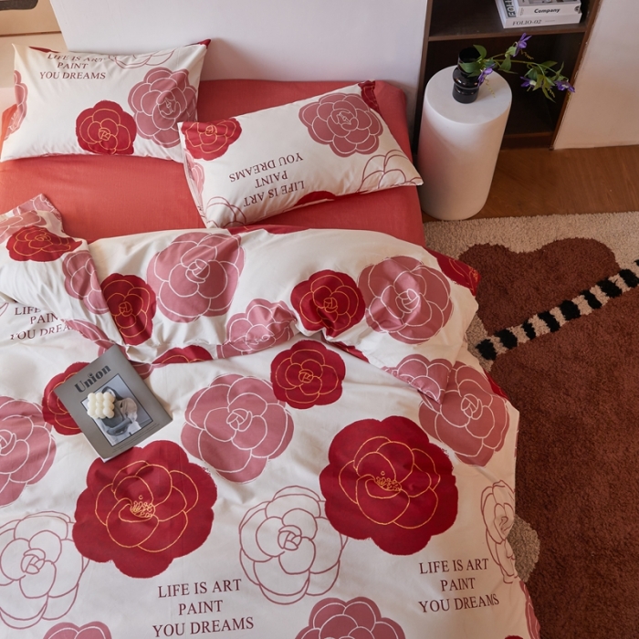 91家纺网 家纺一手货源 找家纺 怡家居 2022新款直播供货全棉印花四件套-第九批 国色