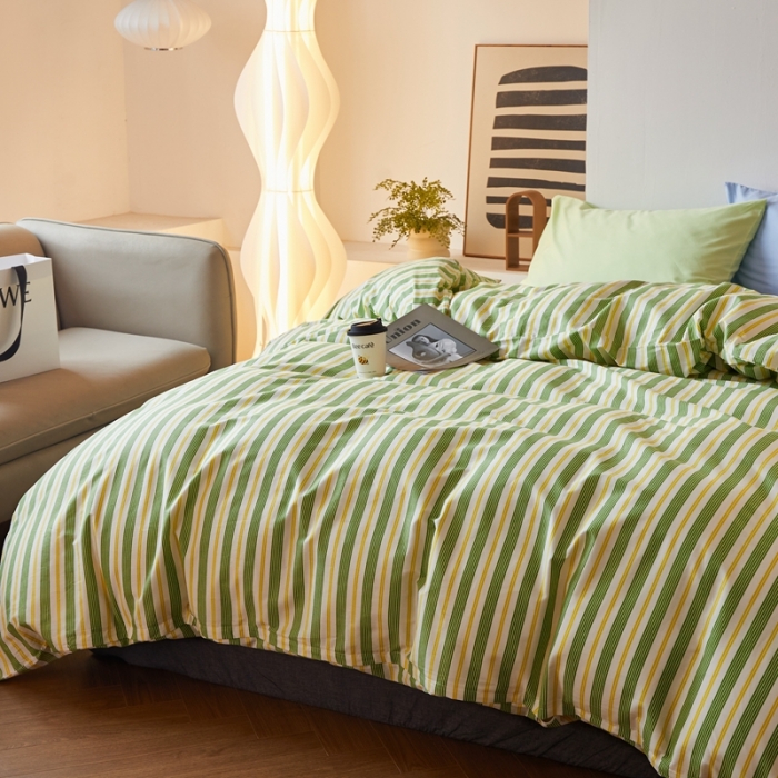 91家纺网 家纺一手货源 找家纺 怡家居 2022新款直播供货全棉印花四件套-第九批 青葱岁月