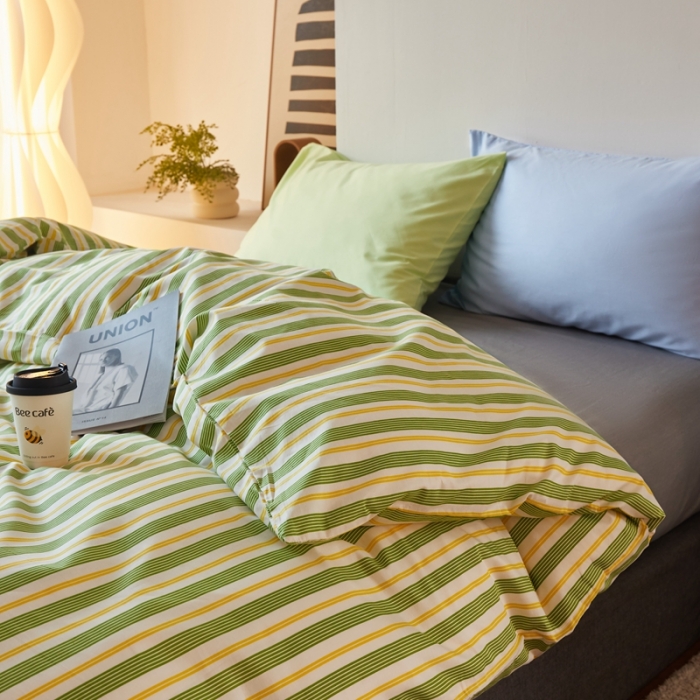 91家纺网 家纺一手货源 找家纺 怡家居 2022新款直播供货全棉印花四件套-第九批 青葱岁月