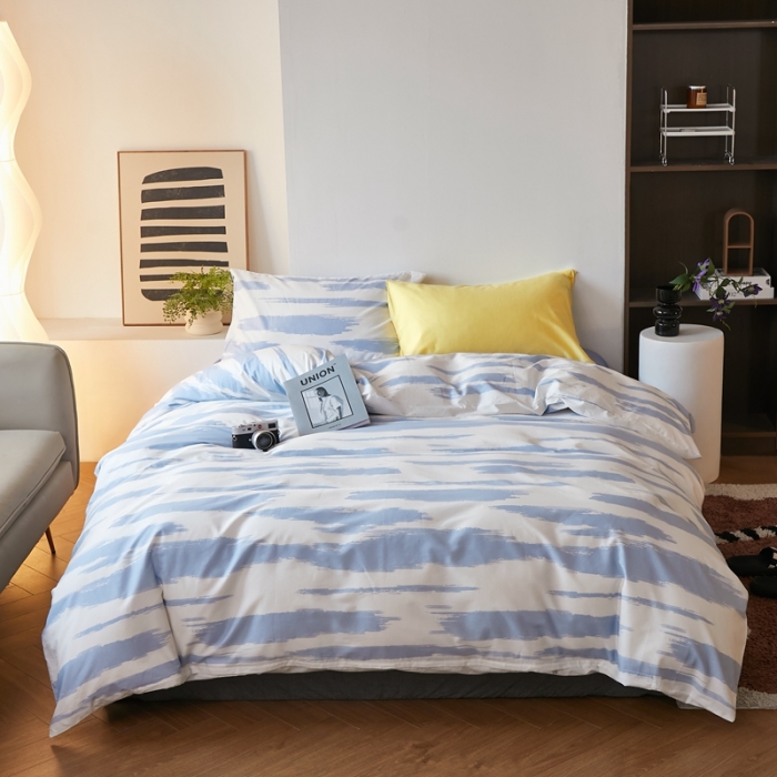 91家纺网 家纺一手货源 找家纺 怡家居 2022新款直播供货全棉印花四件套-第九批 蔚蓝