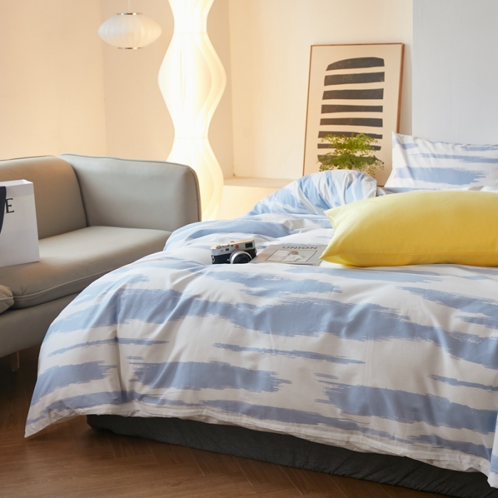 91家纺网 家纺一手货源 找家纺 怡家居 2022新款直播供货全棉印花四件套-第九批 蔚蓝