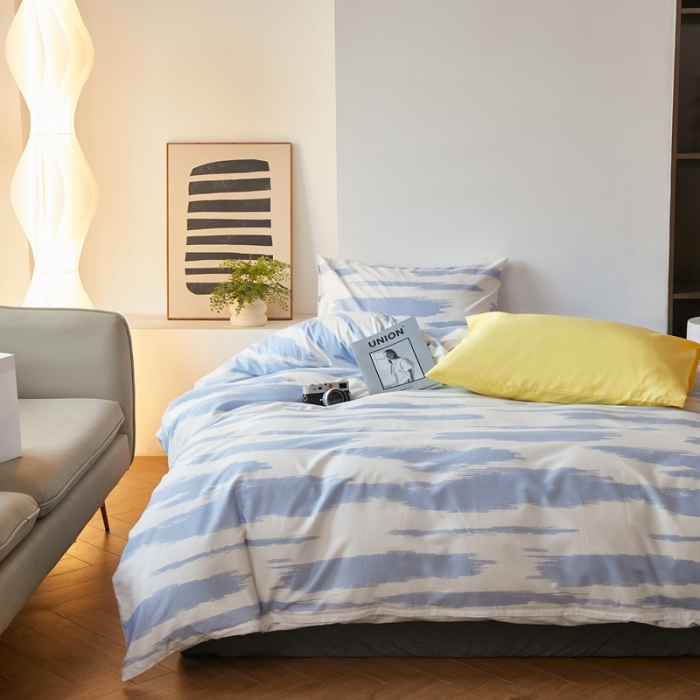 91家纺网 家纺一手货源 找家纺 怡家居 2022新款直播供货全棉印花四件套-第九批 蔚蓝