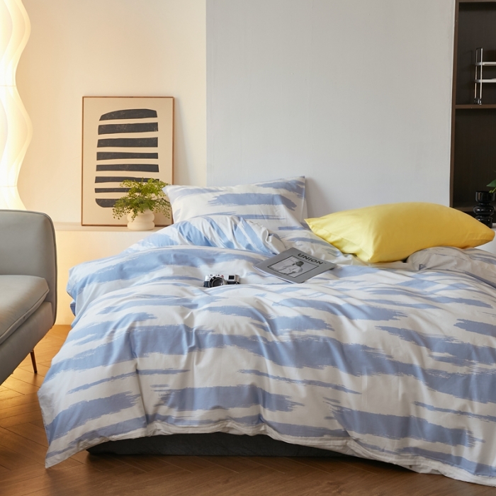 91家纺网 家纺一手货源 找家纺 怡家居 2022新款直播供货全棉印花四件套-第九批 蔚蓝