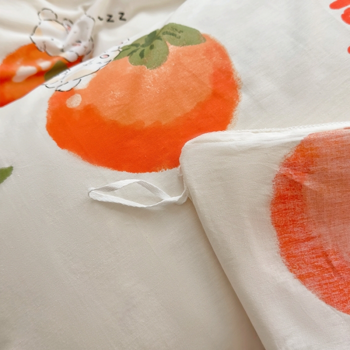 91家纺网 家纺一手货源 找家纺 怡家居 2022新款直播供货全棉卡通四件套 喜柿子