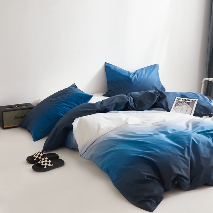 91家纺网 家纺一手货源 找家纺 怡家居 2022新款直播供货全棉印花四件套一 巴比伦-蓝