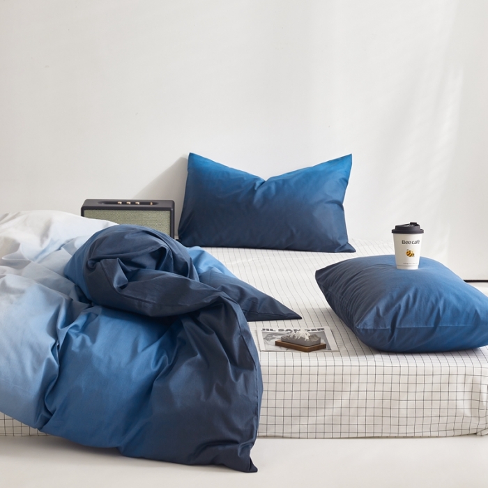 91家纺网 家纺一手货源 找家纺 怡家居 2022新款直播供货全棉印花四件套一 巴比伦-蓝