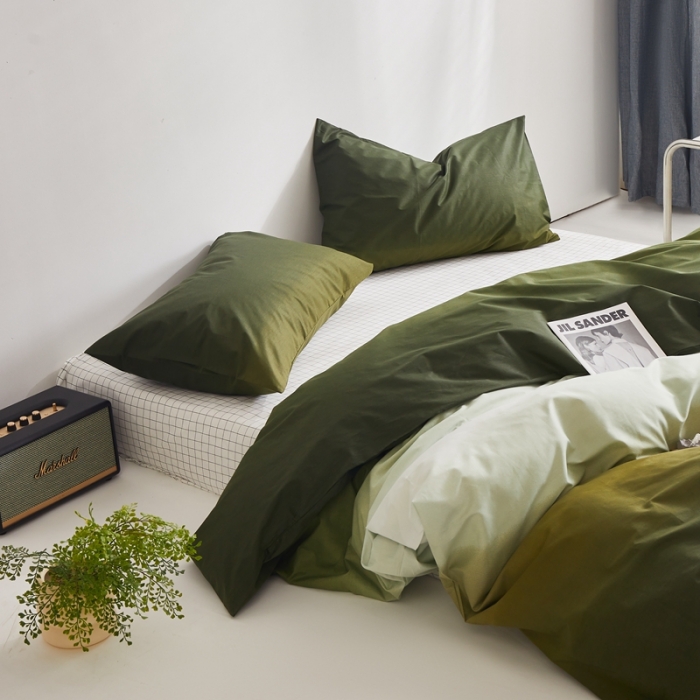 91家纺网 家纺一手货源 找家纺 怡家居 2022新款直播供货全棉印花四件套一 巴比伦-绿