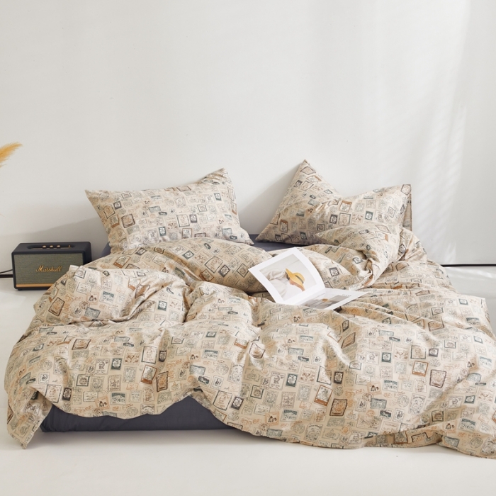 91家纺网 家纺一手货源 找家纺 怡家居 2022新款直播供货全棉印花四件套一 摩登