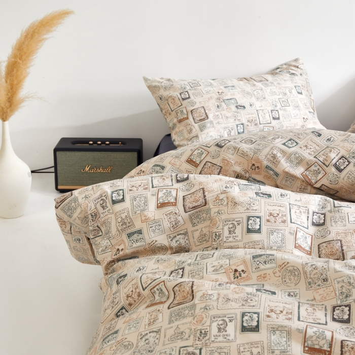 91家纺网 家纺一手货源 找家纺 怡家居 2022新款直播供货全棉印花四件套一 摩登