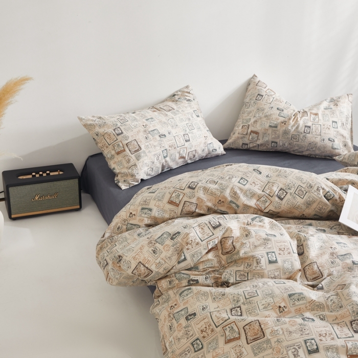 91家纺网 家纺一手货源 找家纺 怡家居 2022新款直播供货全棉印花四件套一 摩登