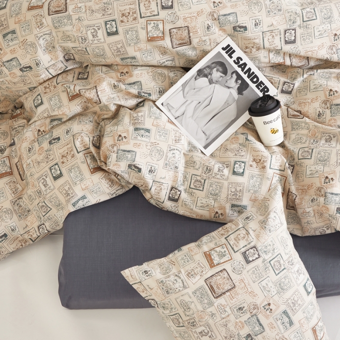 91家纺网 家纺一手货源 找家纺 怡家居 2022新款直播供货全棉印花四件套一 摩登