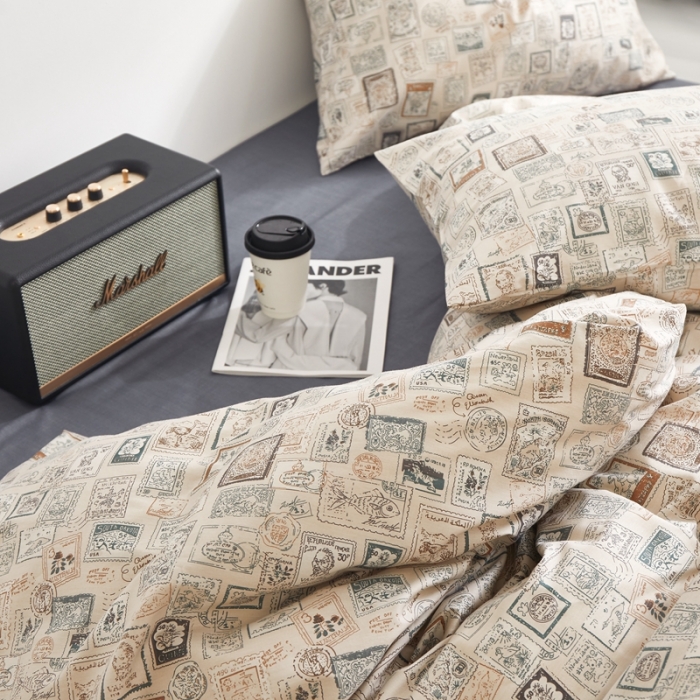 91家纺网 家纺一手货源 找家纺 怡家居 2022新款直播供货全棉印花四件套一 摩登