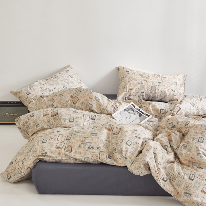 91家纺网 家纺一手货源 找家纺 怡家居 2022新款直播供货全棉印花四件套一 摩登