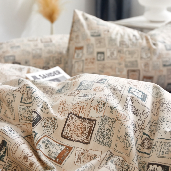 91家纺网 家纺一手货源 找家纺 怡家居 2022新款直播供货全棉印花四件套一 摩登