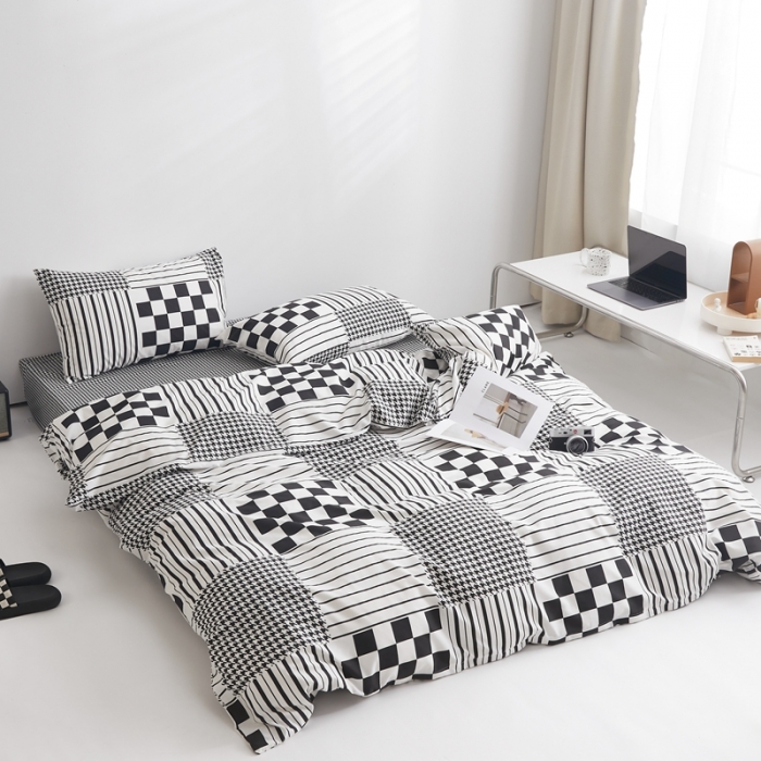 91家纺网 家纺一手货源 找家纺 怡家居 2022新款直播供货全棉印花四件套二 田野