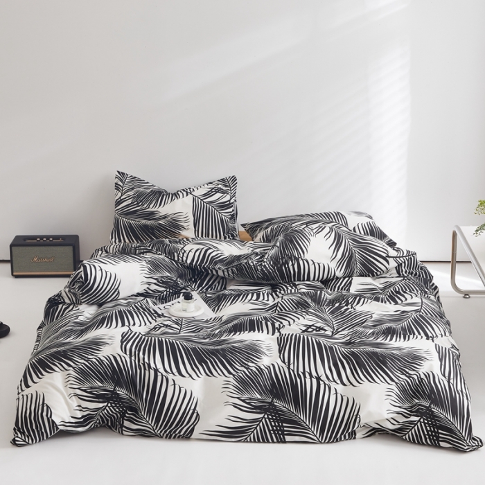 91家纺网 家纺一手货源 找家纺 怡家居 2022新款直播供货全棉印花四件套三 秋叶