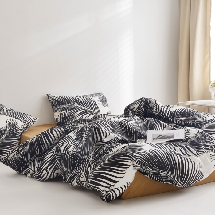 91家纺网 家纺一手货源 找家纺 怡家居 2022新款直播供货全棉印花四件套三 秋叶