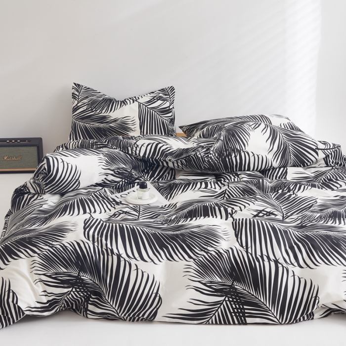 91家纺网 家纺一手货源 找家纺 怡家居 2022新款直播供货全棉印花四件套三 秋叶